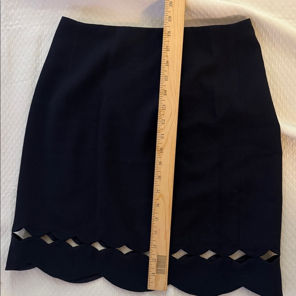 Club Monaco Atrina Skirt Deep Sapphire Blue scallop cutout Hem Size 6 New - Picture 6 of 11